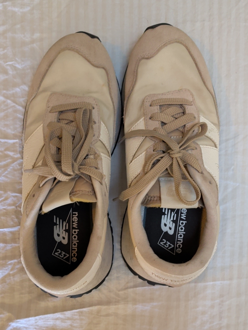 New Balance Women's 237 Sneakers in Light Beige and Cream